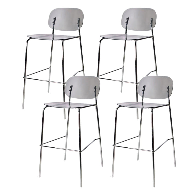Plastic Bar Stools Industrial Style Backless Bar Stools with Footrest