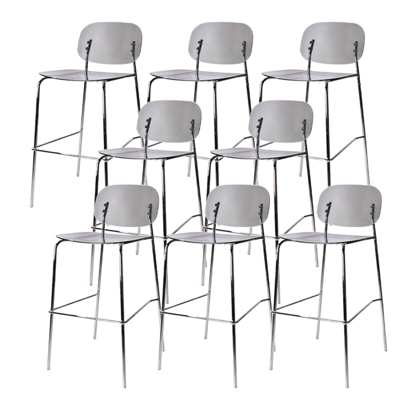 Plastic Bar Stools Industrial Style Backless Bar Stools with Footrest