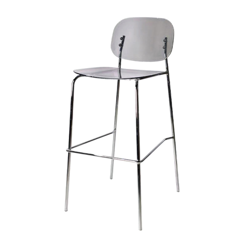 Plastic Bar Stools Industrial Style Backless Bar Stools with Footrest