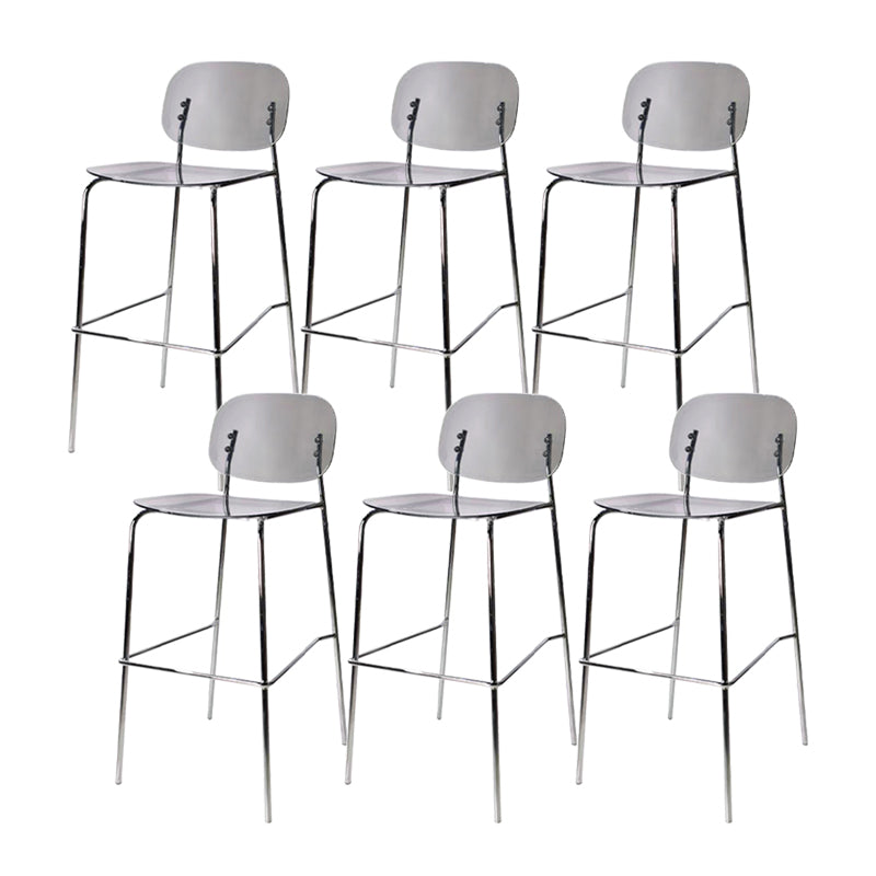 Plastic Bar Stools Industrial Style Backless Bar Stools with Footrest