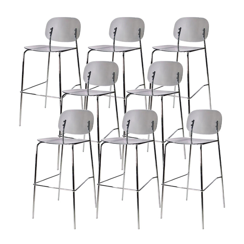 Plastic Bar Stools Industrial Style Backless Bar Stools with Footrest