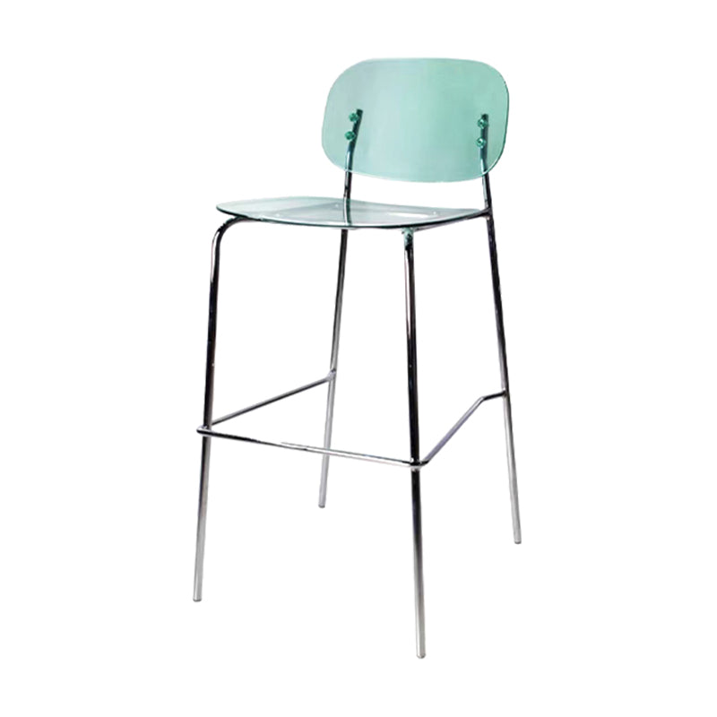 Plastic Bar Stools Industrial Style Backless Bar Stools with Footrest