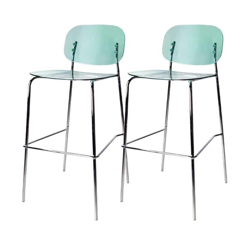 Plastic Bar Stools Industrial Style Backless Bar Stools with Footrest
