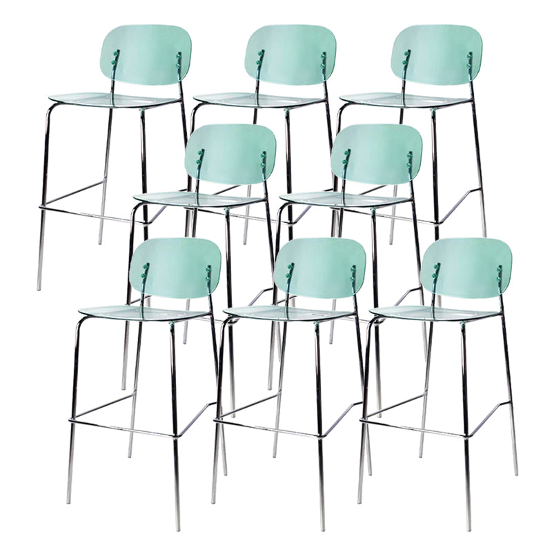Plastic Bar Stools Industrial Style Backless Bar Stools with Footrest