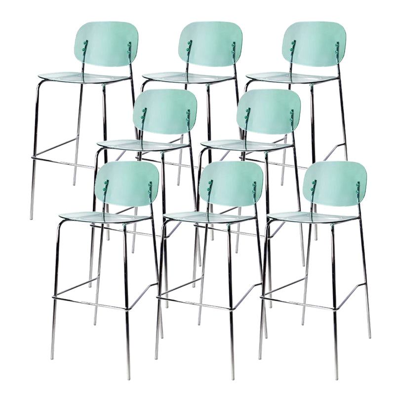 Plastic Bar Stools Industrial Style Backless Bar Stools with Footrest