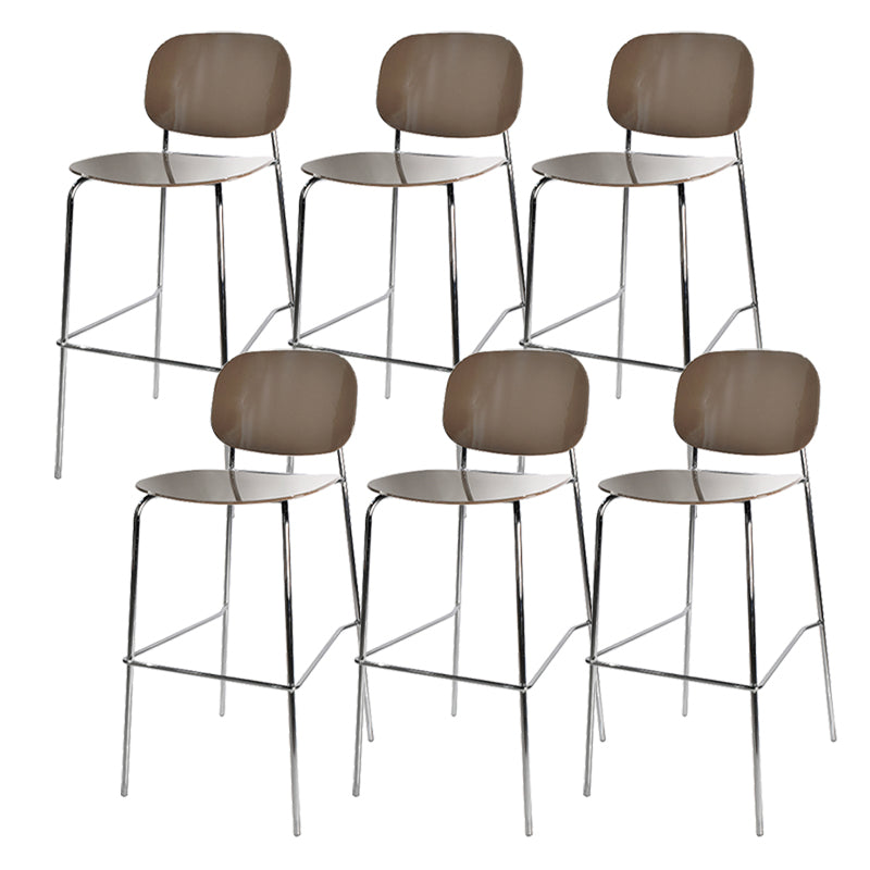 Plastic Bar Stools Industrial Style Backless Bar Stools with Footrest