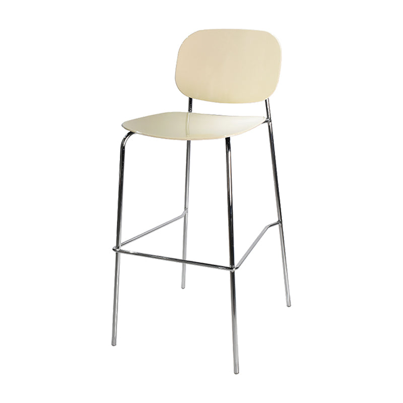 Plastic Bar Stools Industrial Style Backless Bar Stools with Footrest