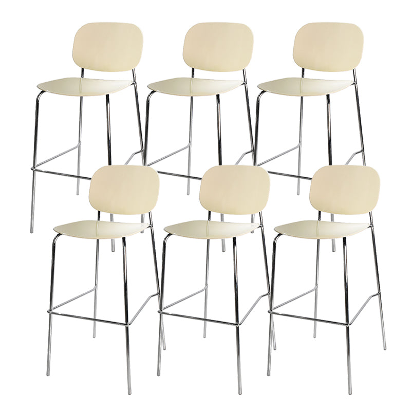 Plastic Bar Stools Industrial Style Backless Bar Stools with Footrest