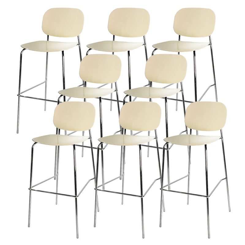 Plastic Bar Stools Industrial Style Backless Bar Stools with Footrest