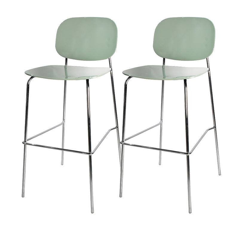 Plastic Bar Stools Industrial Style Backless Bar Stools with Footrest
