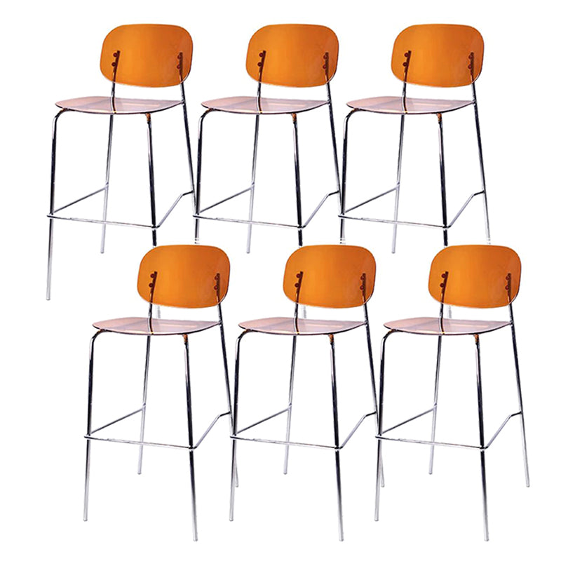 Plastic Bar Stools Industrial Style Backless Bar Stools with Footrest