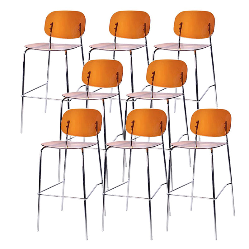 Plastic Bar Stools Industrial Style Backless Bar Stools with Footrest
