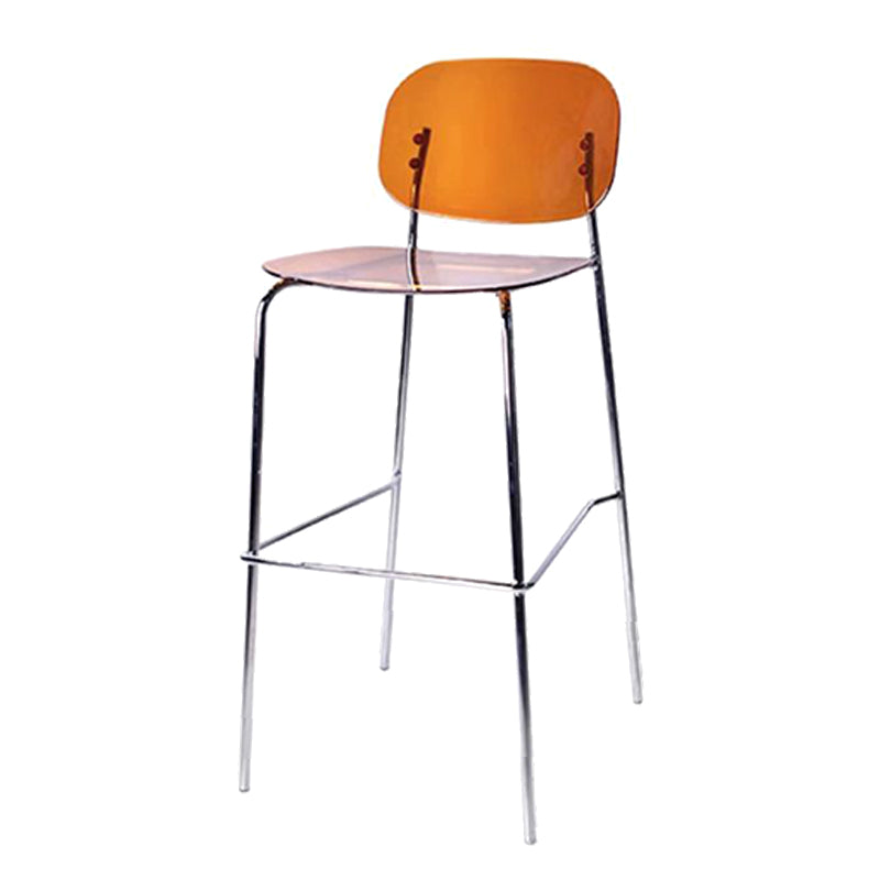 Plastic Bar Stools Industrial Style Backless Bar Stools with Footrest