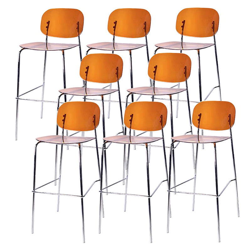 Plastic Bar Stools Industrial Style Backless Bar Stools with Footrest