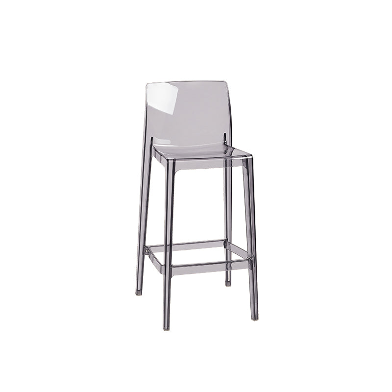 Modern Armless Backrest Counter Stool Acrylic Cashier Bar Stool with Pedal