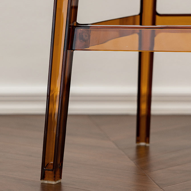 Modern Armless Backrest Counter Stool Acrylic Cashier Bar Stool with Pedal