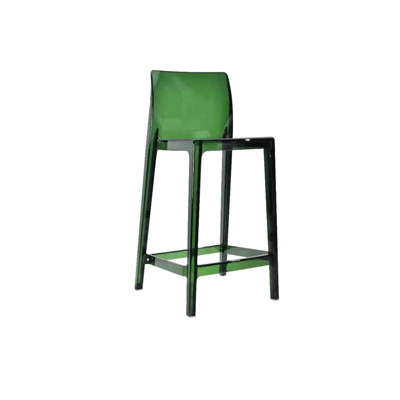 Modern Armless Backrest Counter Stool Acrylic Cashier Bar Stool with Pedal