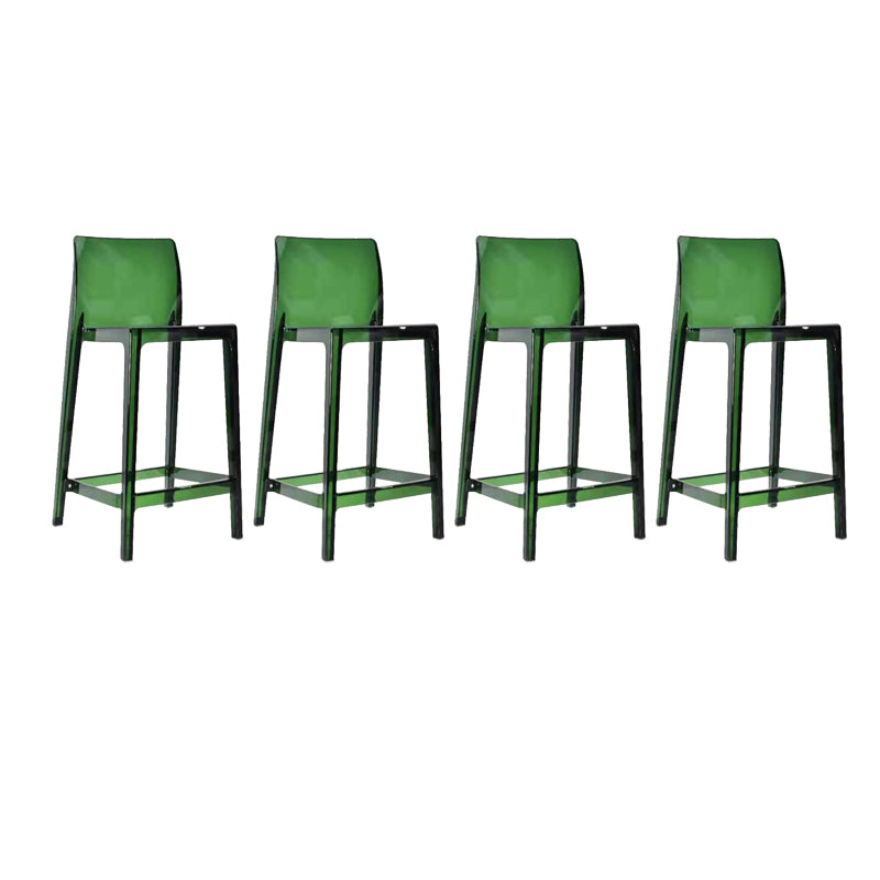 Modern Armless Backrest Counter Stool Acrylic Cashier Bar Stool with Pedal