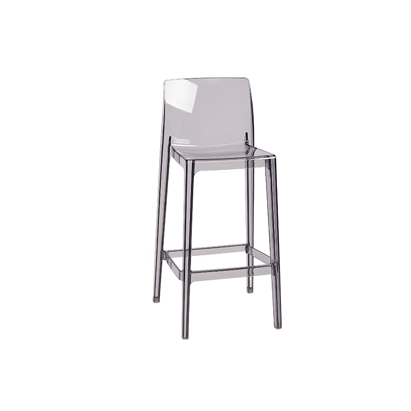 Modern Armless Backrest Counter Stool Acrylic Cashier Bar Stool with Pedal