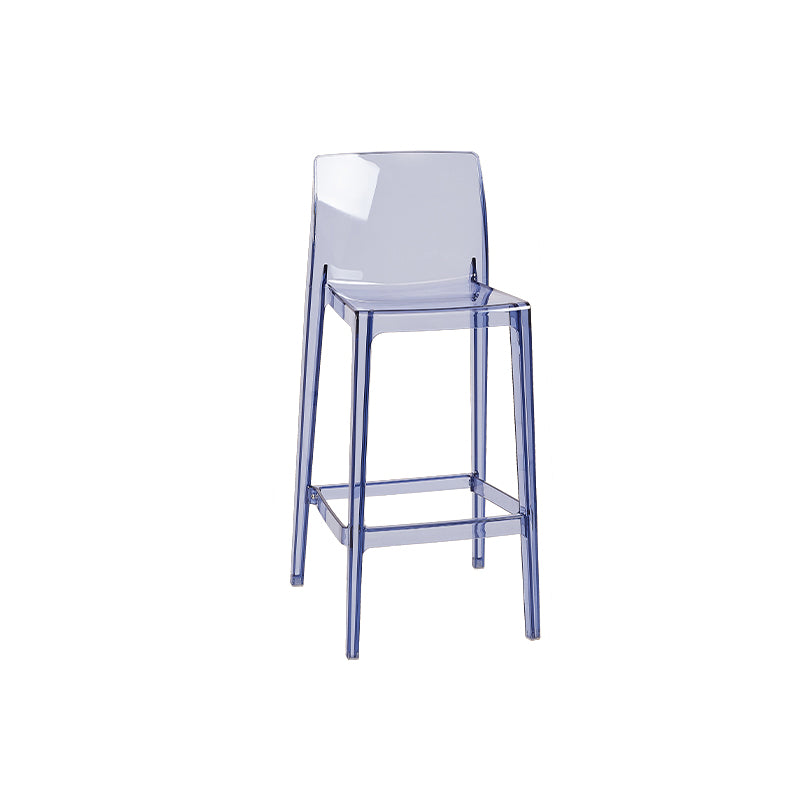 Modern Armless Backrest Counter Stool Acrylic Cashier Bar Stool with Pedal