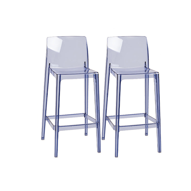 Modern Armless Backrest Counter Stool Acrylic Cashier Bar Stool with Pedal