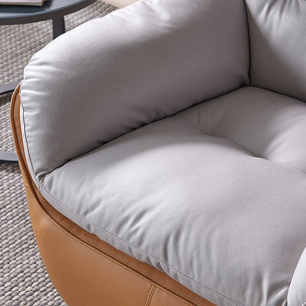 Contemporary Wingback Recliner Solid Color Metal Indoor Swivel Base Reclining