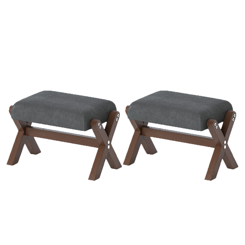 Rectangle Footstool Contemporary Foot Stool With Legs for Living Room