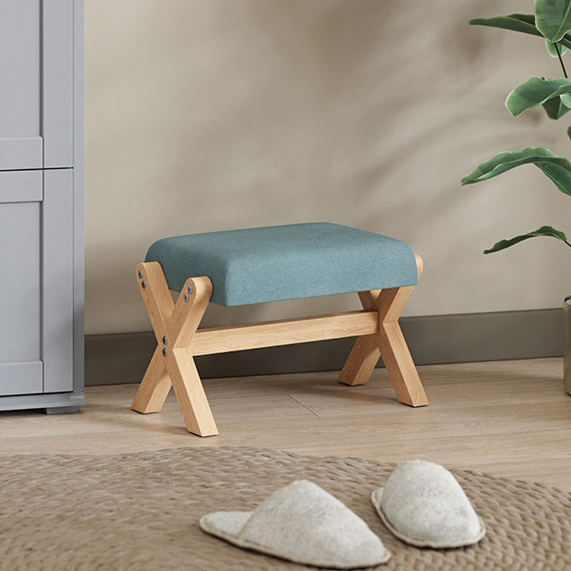 Rectangle Footstool Contemporary Foot Stool With Legs for Living Room