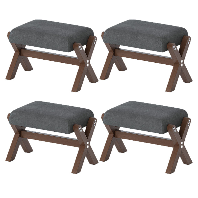 Rectangle Footstool Contemporary Foot Stool With Legs for Living Room