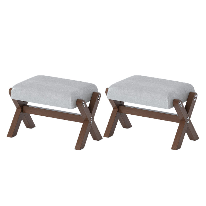 Rectangle Footstool Contemporary Foot Stool With Legs for Living Room