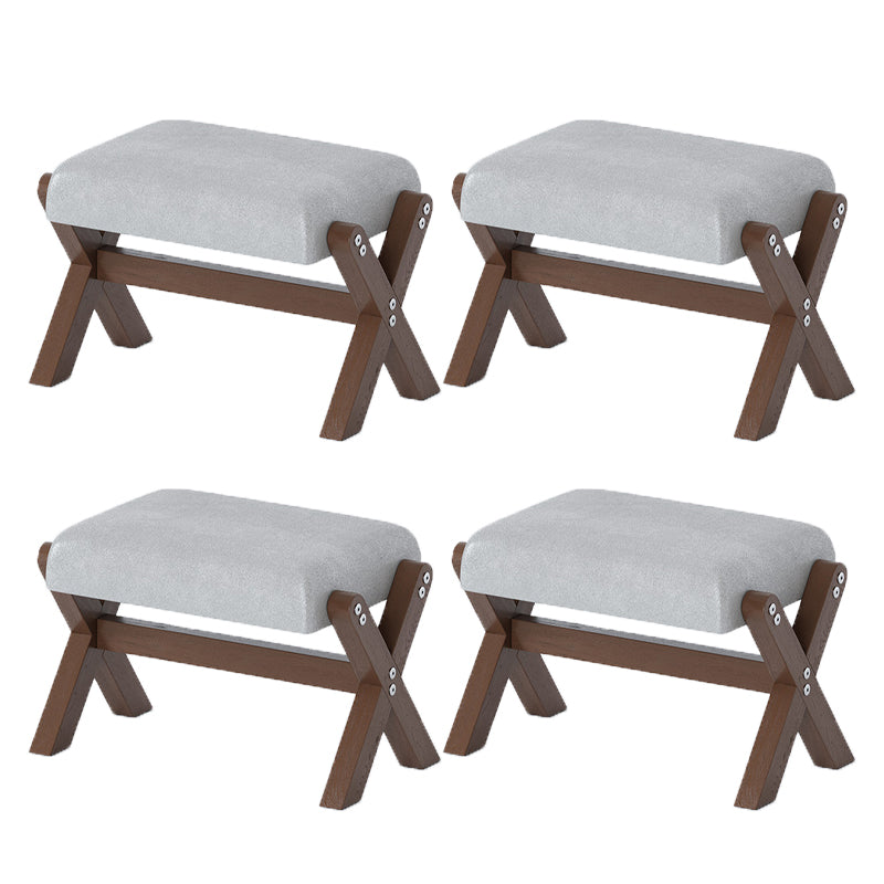 Rectangle Footstool Contemporary Foot Stool With Legs for Living Room