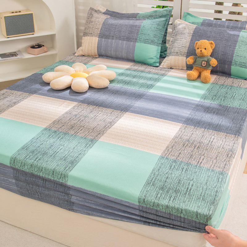 Cartoon Print Bed Sheet Set Modern Cotton Fitted Sheet for Bedroom