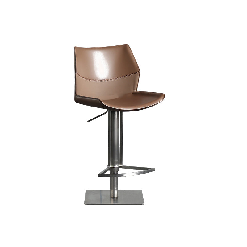 Modern Upholstered Counter Stool Bar-height Bar Stool with Footrest