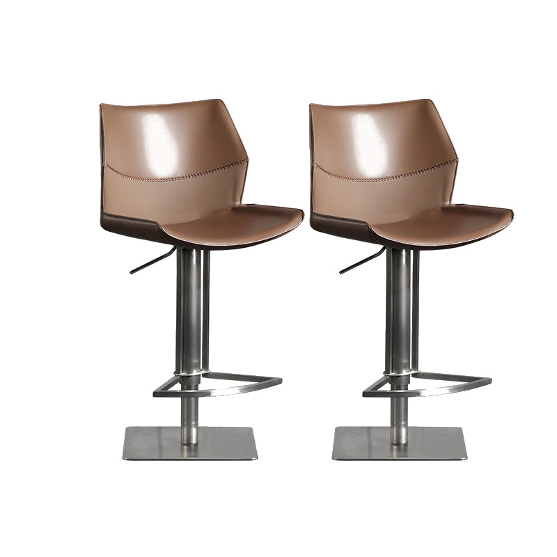 Modern Upholstered Counter Stool Bar-height Bar Stool with Footrest