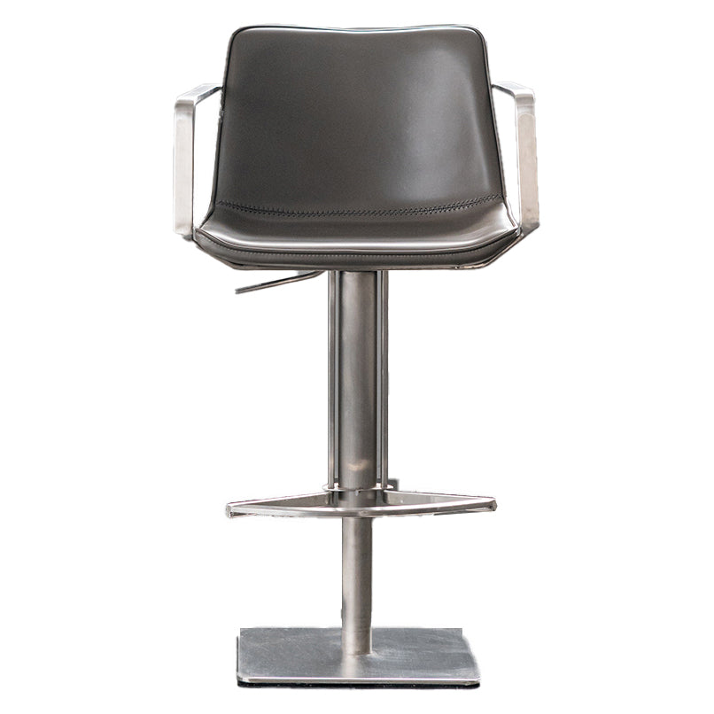 Modern Upholstered Counter Stool Bar-height Bar Stool with Footrest