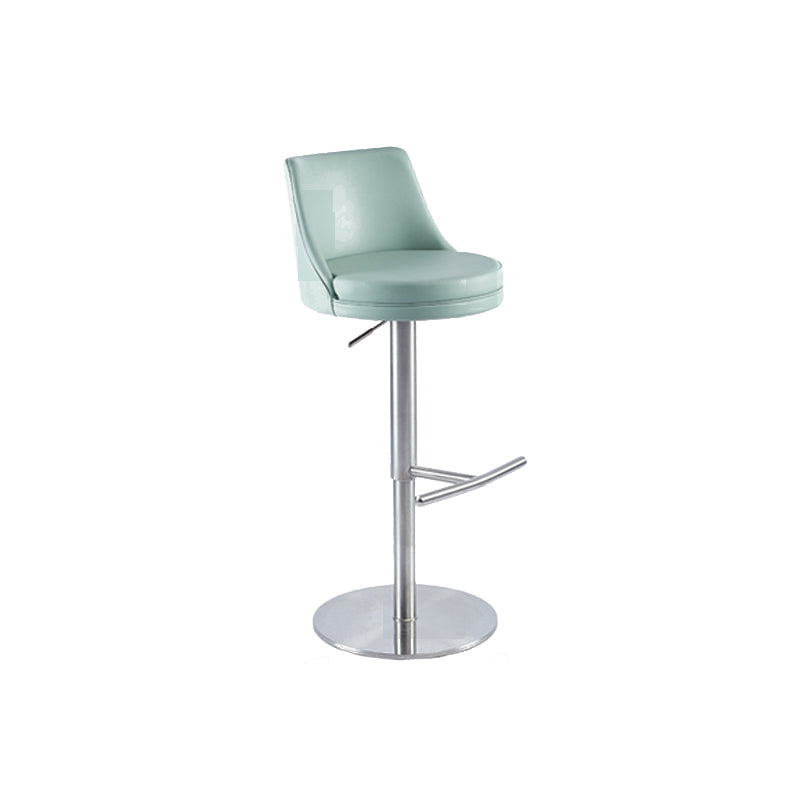 Modern Upholstered Counter Stool Bar-height Bar Stool with Footrest
