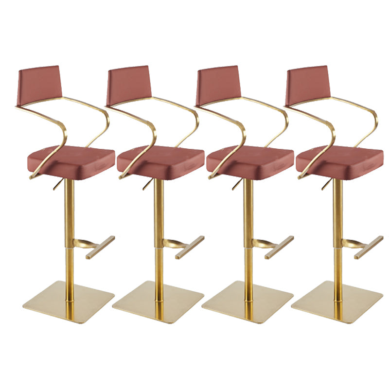 Modern Upholstered Counter Stool Bar-height Bar Stool with Footrest