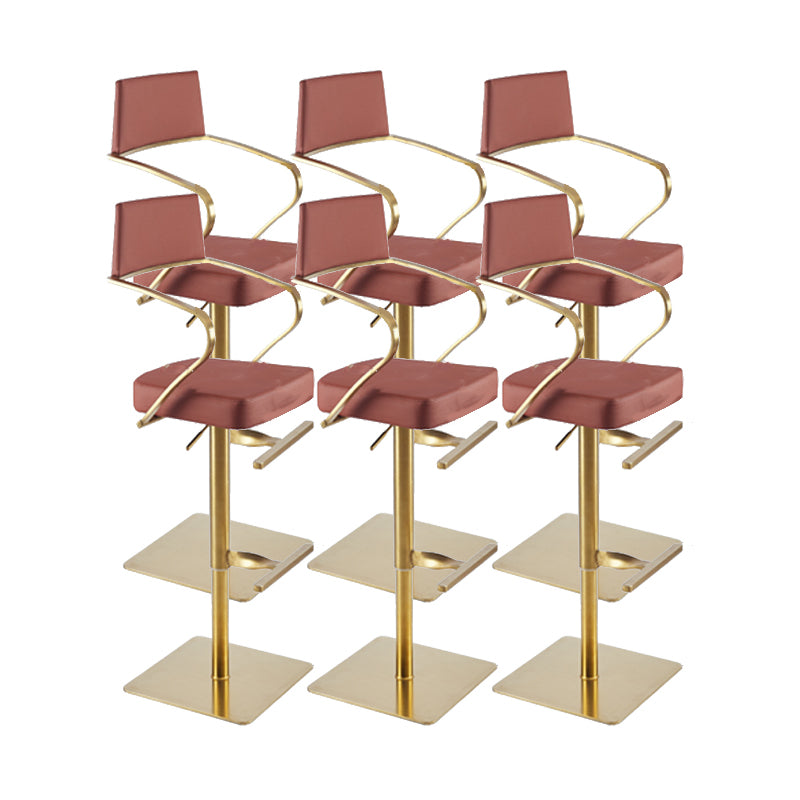 Modern Upholstered Counter Stool Bar-height Bar Stool with Footrest