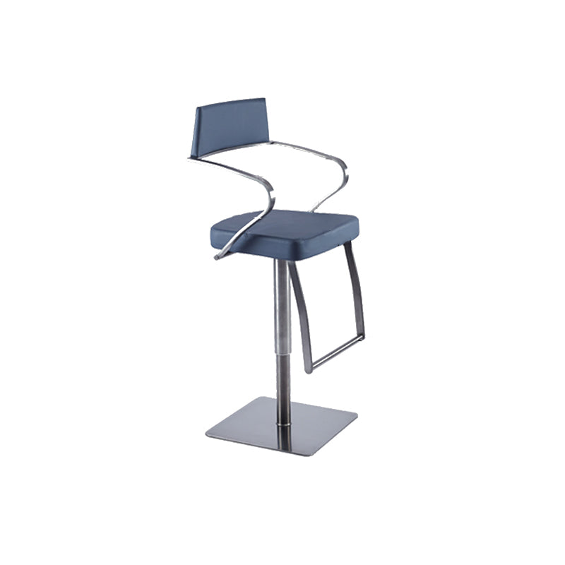 Modern Upholstered Counter Stool Bar-height Bar Stool with Footrest