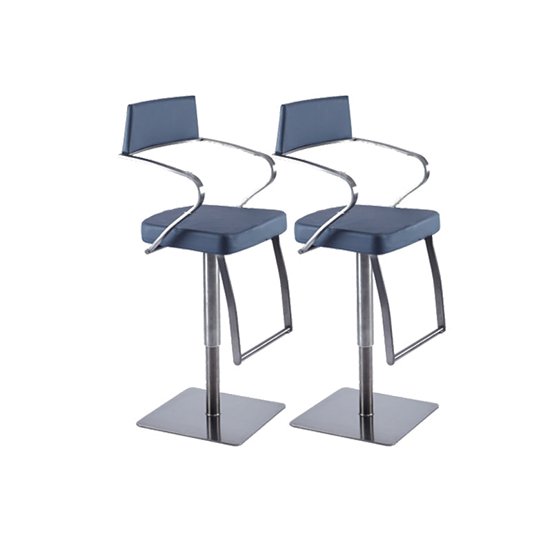Modern Upholstered Counter Stool Bar-height Bar Stool with Footrest