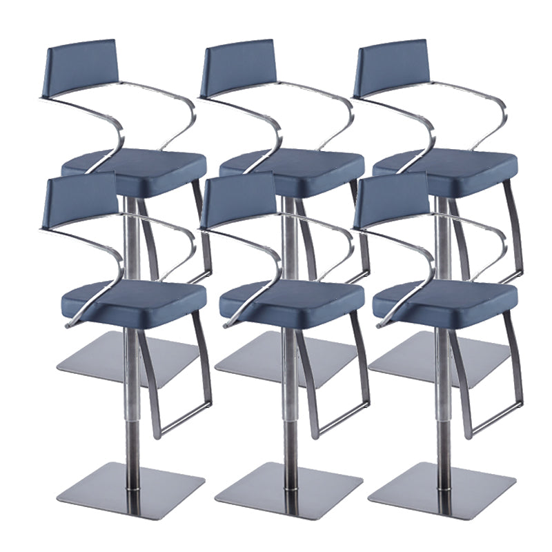 Modern Upholstered Counter Stool Bar-height Bar Stool with Footrest