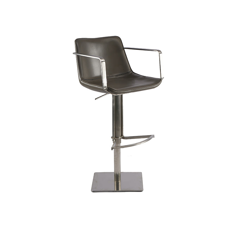 Modern Upholstered Counter Stool Bar-height Bar Stool with Footrest