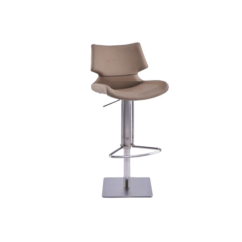 Modern Upholstered Counter Stool Bar-height Bar Stool with Footrest