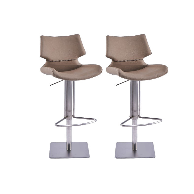 Modern Upholstered Counter Stool Bar-height Bar Stool with Footrest