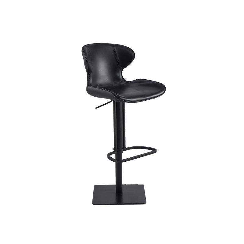 Modern Upholstered Counter Stool Bar-height Bar Stool with Footrest