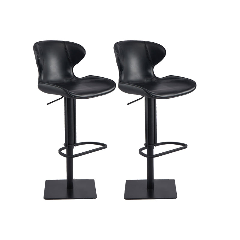 Modern Upholstered Counter Stool Bar-height Bar Stool with Footrest