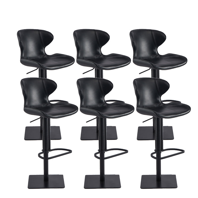 Modern Upholstered Counter Stool Bar-height Bar Stool with Footrest