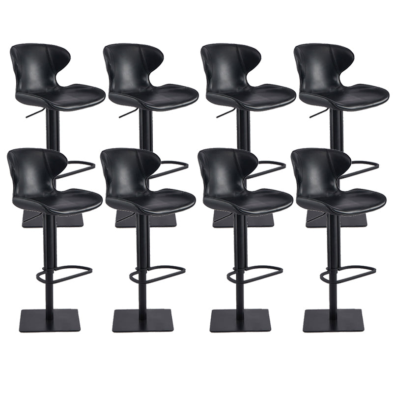 Modern Upholstered Counter Stool Bar-height Bar Stool with Footrest