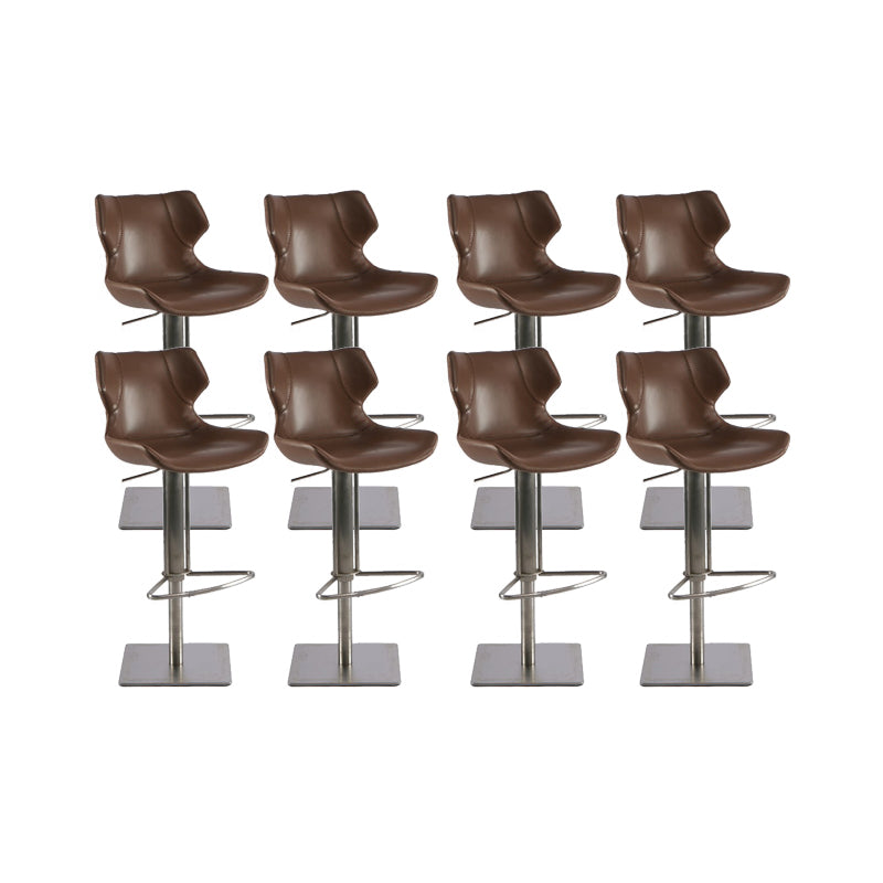 Modern Upholstered Counter Stool Bar-height Bar Stool with Footrest