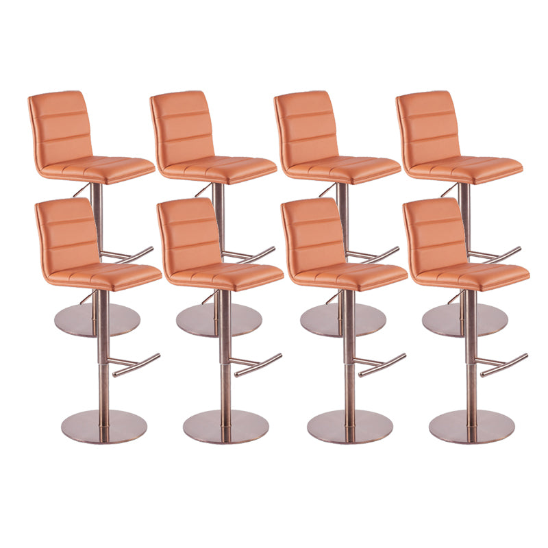 Modern Upholstered Counter Stool Bar-height Bar Stool with Footrest